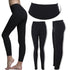Solid Black Premium Legging with Yoga Band - Women's Plus TC