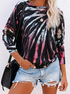 The Blair - Women's Top in Black Tie Dye