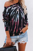 The Blair - Women's Top in Black Tie Dye