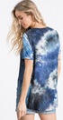 The Misty - Women's Top in Navy Tie Dye