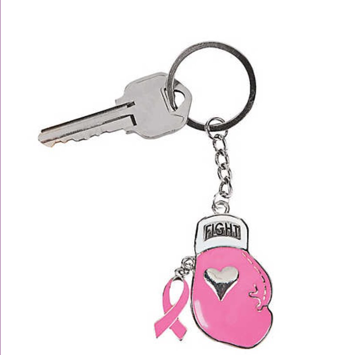 Breast Cancer Awareness Boxing Glove Keychain