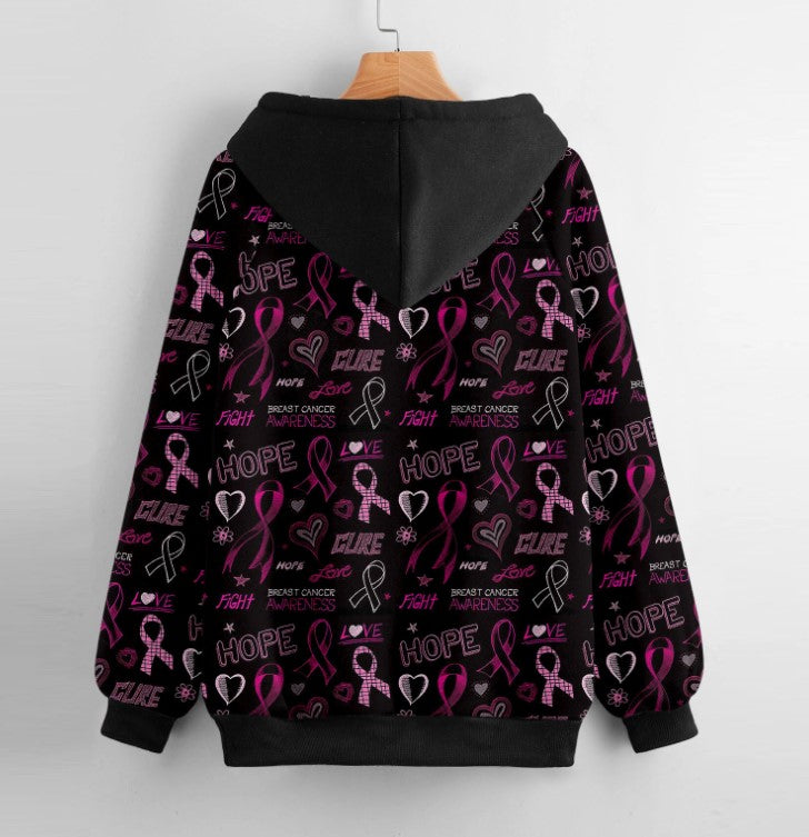 Hope for a Cure - Women's Breast Cancer Awareness Hoodie