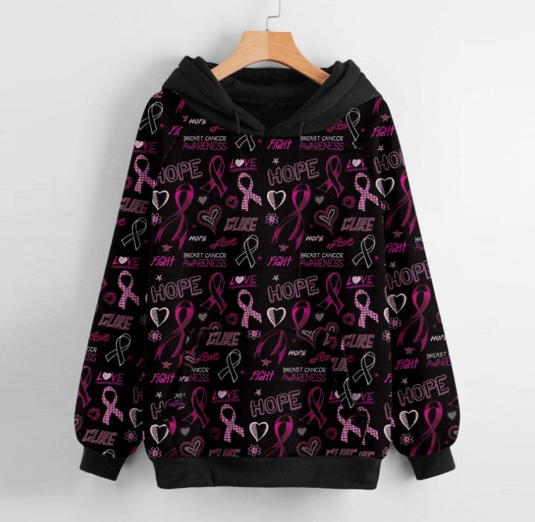 Hope for a Cure - Women's Breast Cancer Awareness Hoodie