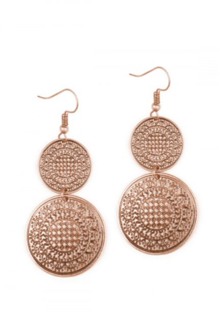 Rose Gold Drop Moroccan Earrings