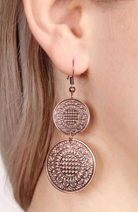 Rose Gold Drop Moroccan Earrings