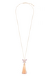 Peach Butterfly Tassel Necklace