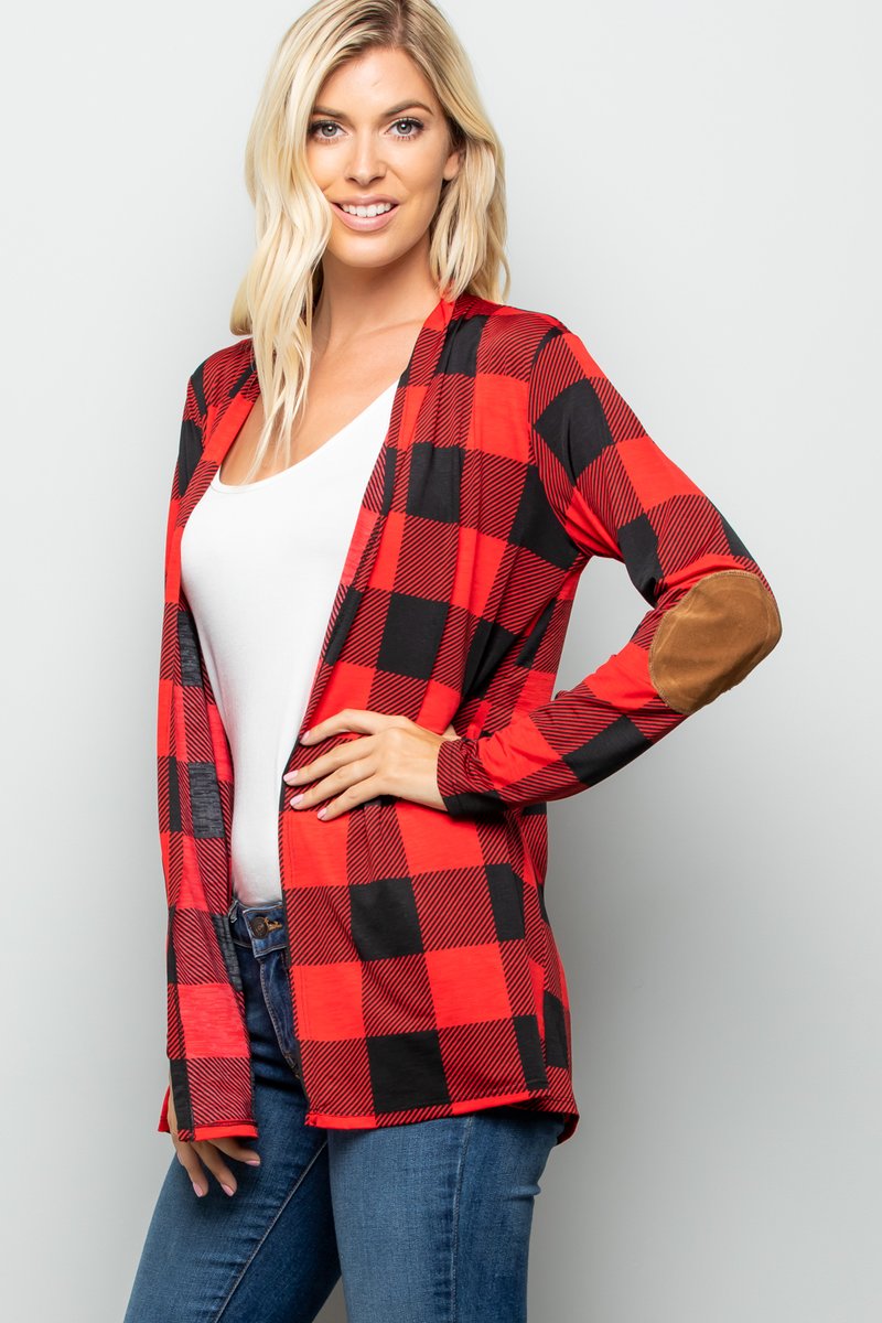 The Colby - Women's Plus Size Cardigan with Elbow Patches