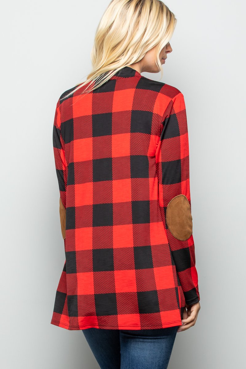 The Colby - Women's Plus Size Cardigan with Elbow Patches
