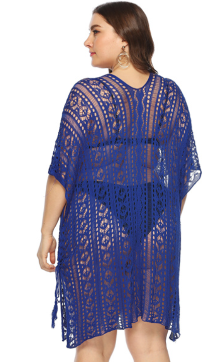 The Nikki  - Women's Beach Cover Up in Royal Blue