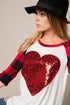 The Dixie with Sequined Heart - Women's Top