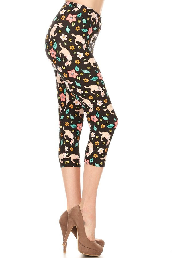 Bunnies in Bloom - Women's Plus Size Capris