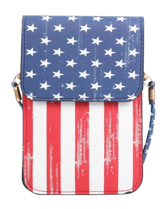 American Flag Cellphone Crossbody Bag