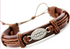 Football Leather Adjustable Bracelets