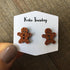Gingerbread Man Glittery Earrings