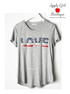 American Flag Love Top - Girls Sizes