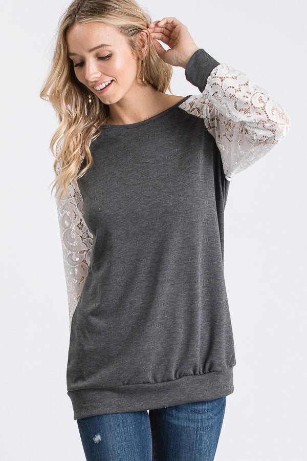 The Grace - Women's Top in Charcoal