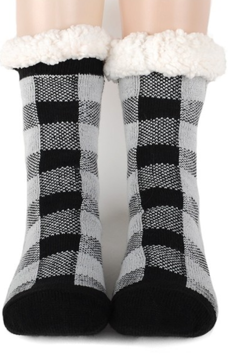 Buffalo Plaid Slipper Socks
