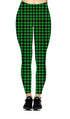 So Kelly Green Plaid - Women's Extra Plus TC Size Leggings