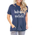 Hakuna Matata - Women's Short Sleeve Top in Navy Blue