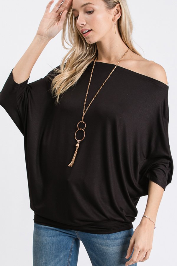 The Hanna - Women's Plus Size Top in Black