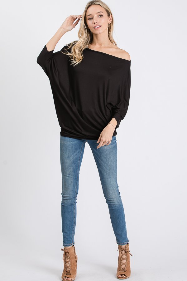 The Hanna - Women's Plus Size Top in Black
