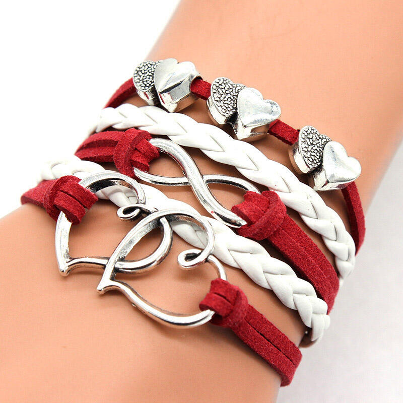 Heart Rope Chain Layered Bracelet