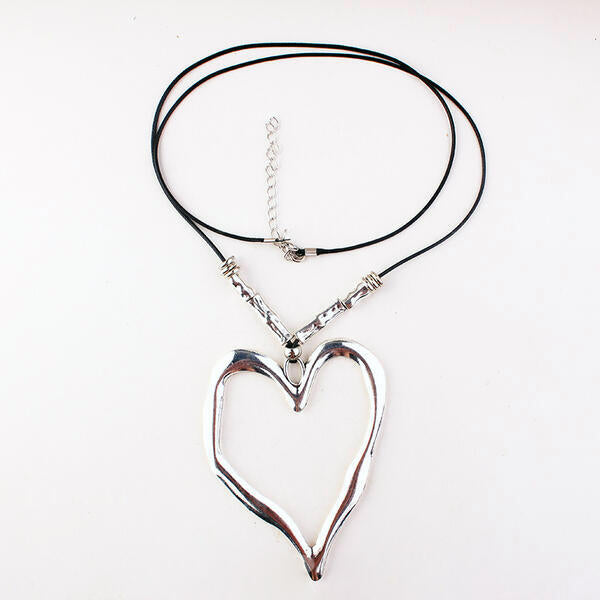 Open Heart Vintage Pendant Necklace