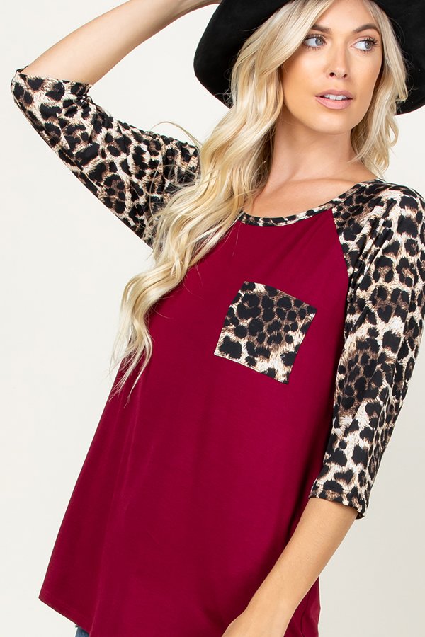 The Josie - Women's Top in Burgundy
