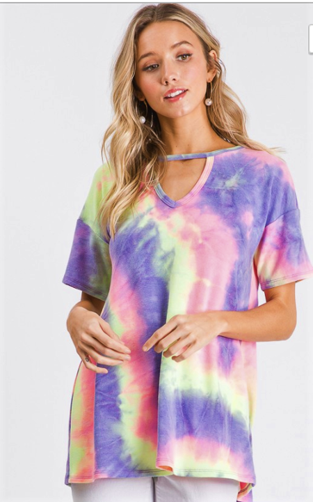 The Kat - Women's Plus Size Tie Dye Top