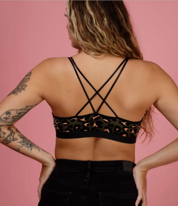 Olive Leopard Bralette