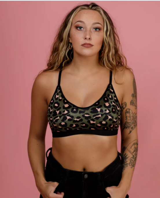 Olive Leopard Bralette