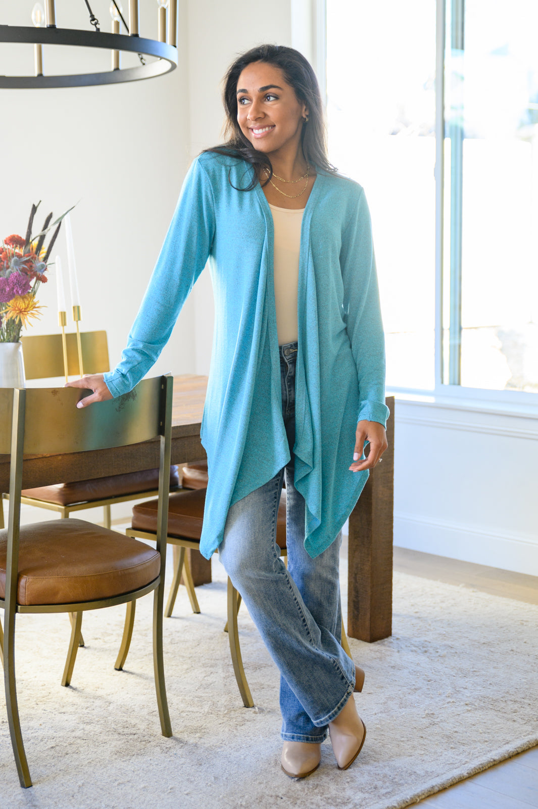 The Maya - Women's Cardigan in Teal