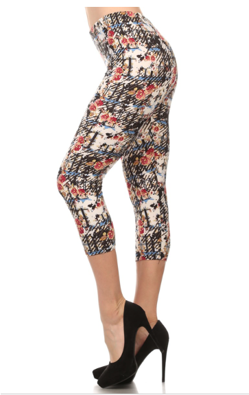 Fenced Roses - Women's One Size Capris