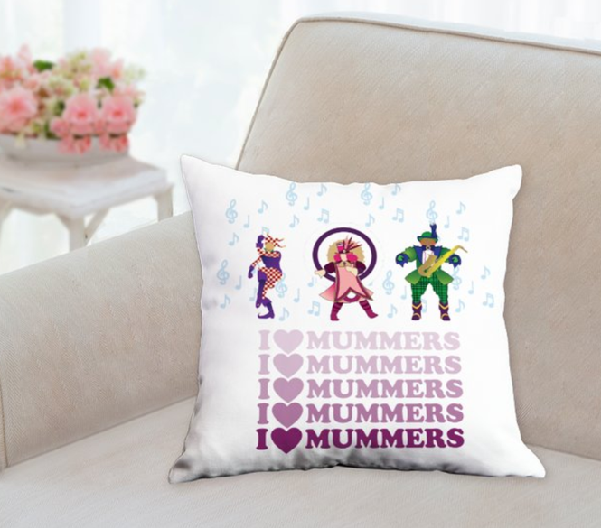 I Love Mummers Throw Pillow