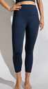 Solid Navy Premium Legging with Yoga Band - Women's Extra Plus TC
