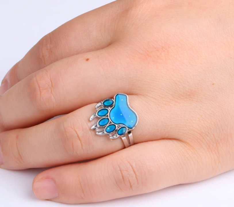 Paw Print Mood Ring