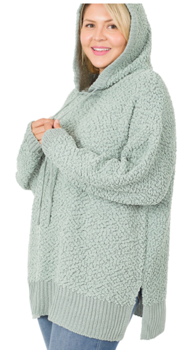 The Payton - Women's Plus Size Sweater in Light Green