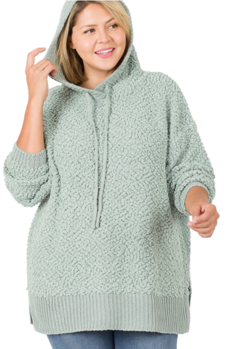 The Payton - Women's Plus Size Sweater in Light Green
