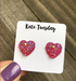 Ruby Pink Druzy Earrings