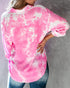 The Jennifer - Women's Button Down Tie Dye Top in Pink