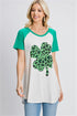 The Deidre - Women's Plus Size Top with Green Sleeves