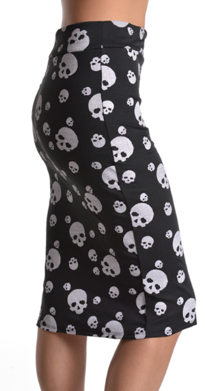 Skull Candy- Women's Pencil Skirt