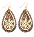 Snowflake Layered Teardrop Earrings