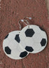 Soccer Ball Faux Leather Drop Earrings