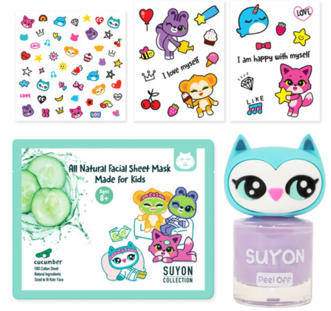 Spa Gift Kit Awesome Owlia in Purple - Water Based Polish
