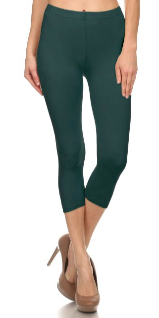 Solid Teal Capris - Women's One Size