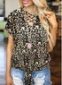 The Tessa - Women's Leopard Criss Cross Top