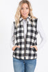 The Kassidy - Women's Plus Size Black & White Fleece Vest
